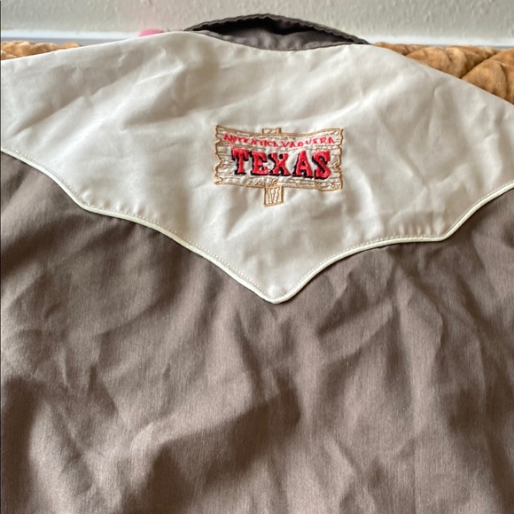 Brown and Cream Western Shirt with Embroidery - Picture 2 of 2